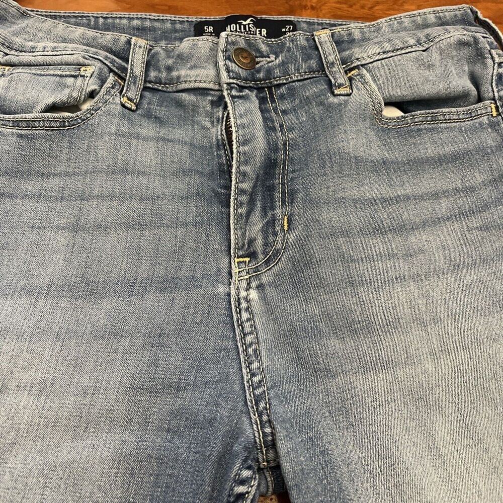 Hollister Jeans Size 5R W27 L30‎ Womens Super Skinny High Rise Medium Wash Denim